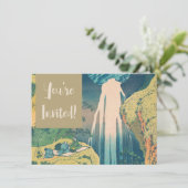 Hokusai Amida Herfsten Japan Waterval Kaart (Staand voorkant)