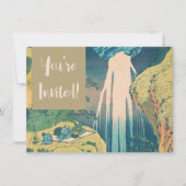 Hokusai Amida Herfsten Japan Waterval Kaart (Voorkant)