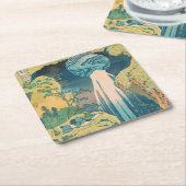 Hokusai Amida Herfsten Japan Waterval Kartonnen Onderzetters (Schuin)