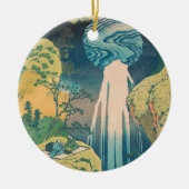 Hokusai Amida Herfsten Japan Waterval Keramisch Ornament (Voorkant)