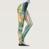 Hokusai Amida Herfsten Japan Waterval Leggings (Rechts)