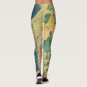 Hokusai Amida Herfsten Japan Waterval Leggings (Achterkant)