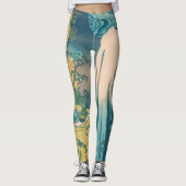 Hokusai Amida Herfsten Japan Waterval Leggings (Voorkant)