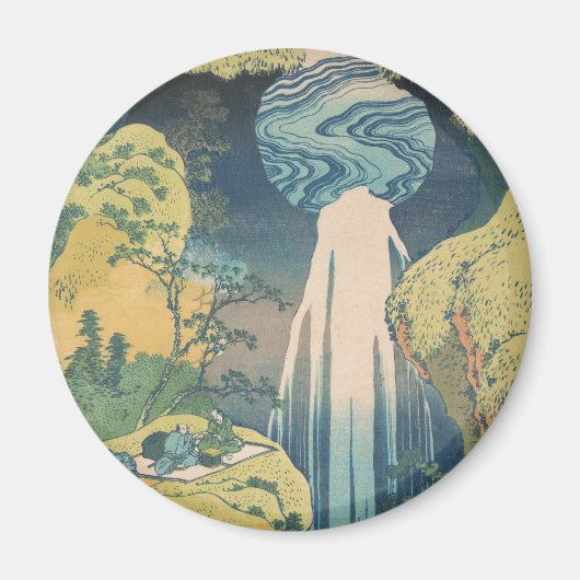 Hokusai Amida Herfsten Japan Waterval Magneet (Voorkant)