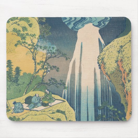 Hokusai Amida Herfsten Japan Waterval Muismat (Voorkant)