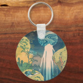 Hokusai Amida Herfsten Japan Waterval Sleutelhanger (Voorkant)