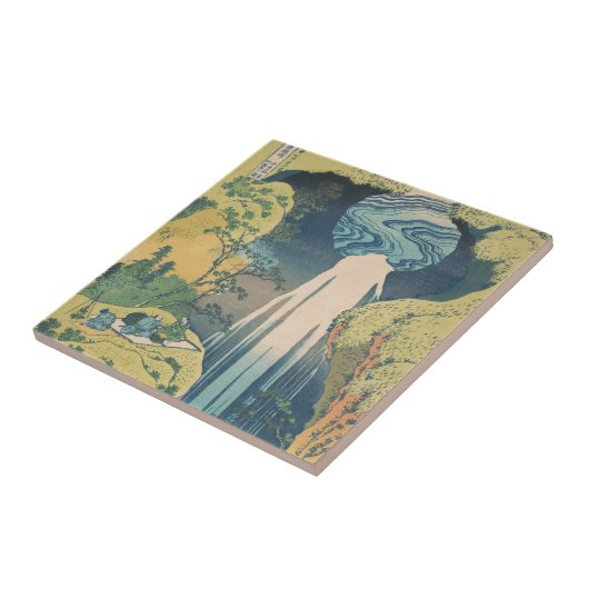 Hokusai Amida Herfsten Japan Waterval Tegeltje (Zijkant)