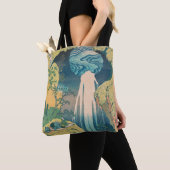 Hokusai Amida Herfsten Japan Waterval Tote Bag (Dichtbij)