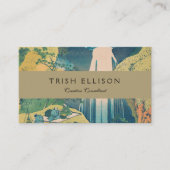 Hokusai Amida Herfsten Japan Waterval Visitekaartje (Voorkant)