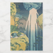 Hokusai Amida Herfsten Japan Waterval Voedselcontainer Etiket (Enkel label)