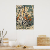 Hokusai - Amida Waterfall Poster (Keuken)