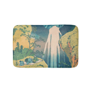 Hokusai Amida-waterval Japan Waterval Badmat