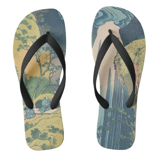 Hokusai Amida-waterval Japan Waterval Teenslippers (Voetbed)