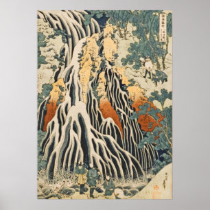 Hokusai - Amida Waterval Poster