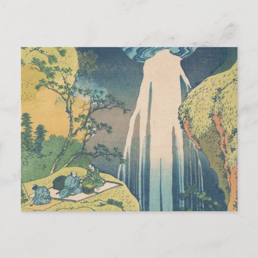 Hokusai Amida-watervallen Japan Waterval Briefkaart (Voorkant)