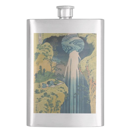 Hokusai Amida-watervallen Japan Waterval Flacon (Voorkant)