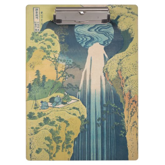 Hokusai Amida-watervallen Japan Waterval Klembord (Voorkant)