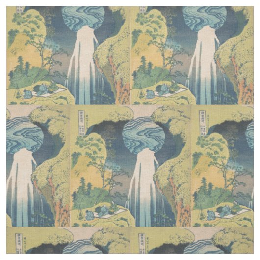 Hokusai Amida-watervallen Japan Waterval Stof (Swatch)