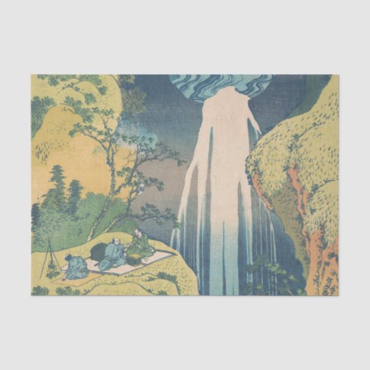Hokusai Amida-watervallen Japan Waterval Tissuepapier (Voorkant)