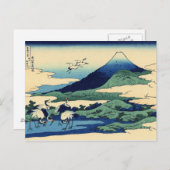 Hokusai Art-schildergebergte Briefkaart (Voorkant / Achterkant)