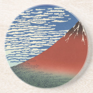 Hokusai Art-schildergebergte Zandsteen Onderzetter