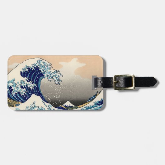 Hokusai Bagagelabel "The Great Wave" (Voorkant horizontaal)