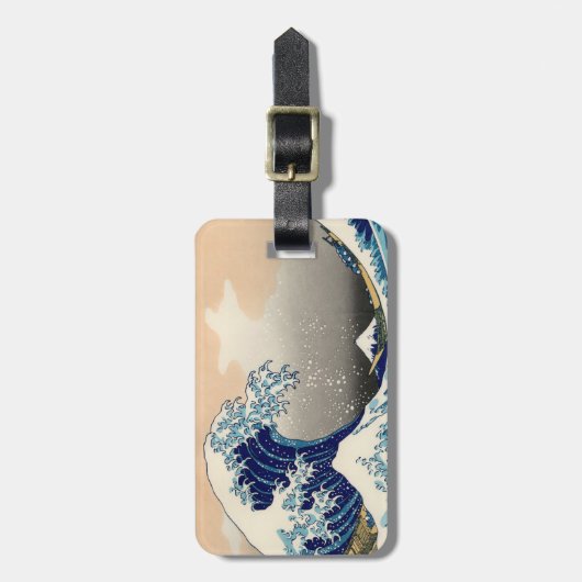 Hokusai Bagagelabel "The Great Wave" (Voorkant verticaal)