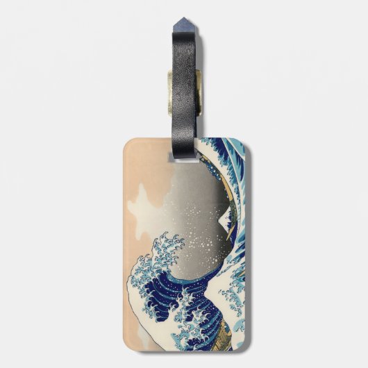 Hokusai Bagagelabel "The Great Wave" (Achterkant verticaal)