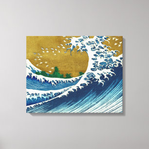 Hokusai Big Wave Japan Japanse kunst Canvas Afdruk