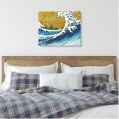 Hokusai Big Wave Japan Japanse kunst Canvas Afdruk (Insitu (Slaapkamer))