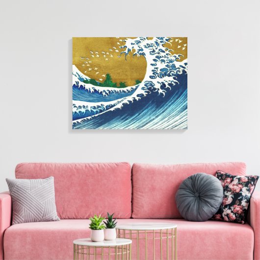 Hokusai Big Wave Japan Japanse kunst Canvas Afdruk (Insitu (Woonkamer))