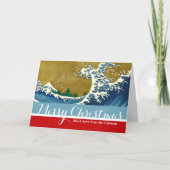 Hokusai Big Wave Japan Japanse kunst Feestdagen Kaart (Voorkant)
