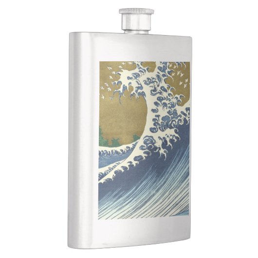 Hokusai Big Wave Japan Japanse kunst Flacon (Rechts)
