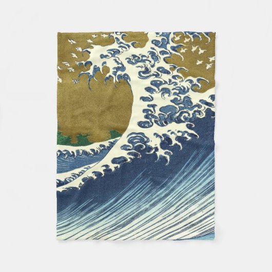 Hokusai Big Wave Japan Japanse kunst Fleece Deken (Voorkant)