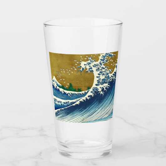 Hokusai Big Wave Japan Japanse kunst Glas (Voorkant)