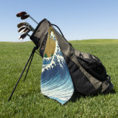 Hokusai Big Wave Japan Japanse kunst Golfhanddoek (Groen)