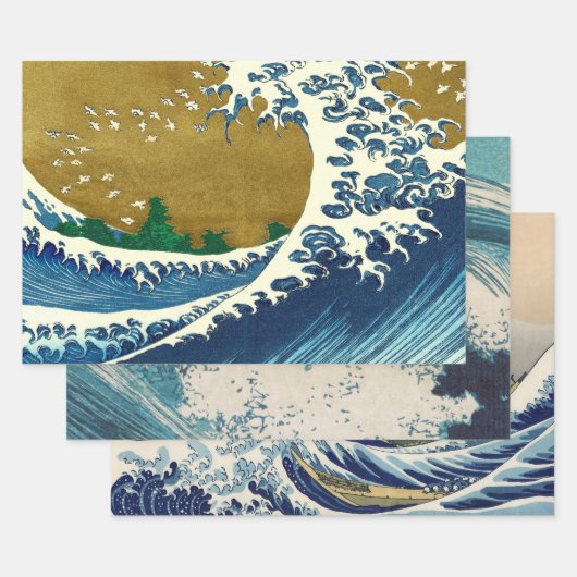 Hokusai Big Wave Japan Japanse kunst Inpakpapier Vel (Set)