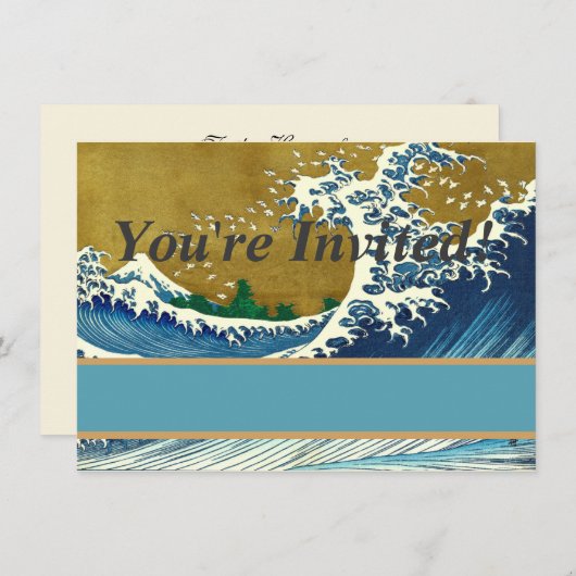 Hokusai Big Wave Japan Japanse kunst Kaart (Voorkant / Achterkant)