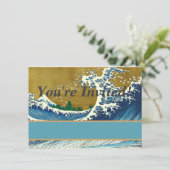 Hokusai Big Wave Japan Japanse kunst Kaart (Staand voorkant)