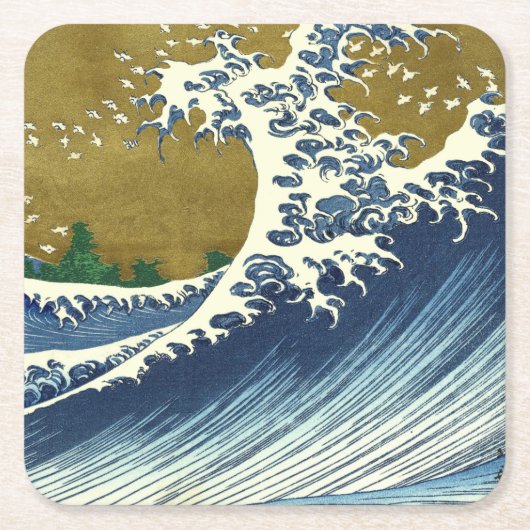 Hokusai Big Wave Japan Japanse kunst Kartonnen Onderzetters (Voorkant)