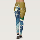 Hokusai Big Wave Japan Japanse kunst Leggings (Achterkant)