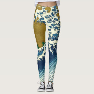 Hokusai Big Wave Japan Japanse kunst Leggings