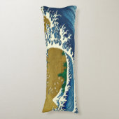 Hokusai Big Wave Japan Japanse kunst Lichaamskussen (Voorkant Verticaal)