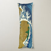 Hokusai Big Wave Japan Japanse kunst Lichaamskussen (Achterkant (Verticaal))