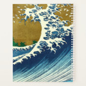 Hokusai Big Wave Japan Japanse kunst Planner (Achterkant)