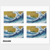 Hokusai Big Wave Japan Japanse kunst Rechthoekige Sticker (Vel)