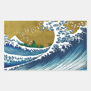Hokusai Big Wave Japan Japanse kunst Rechthoekige Sticker