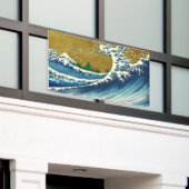 Hokusai Big Wave Japan Japanse kunst Spandoek (Buitenkant Gebouw)