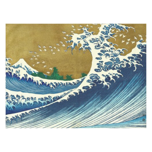 Hokusai Big Wave Japan Japanse kunst Tafelkleed (Voorkant (Horizontaal))