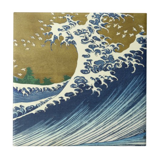 Hokusai Big Wave Japan Japanse kunst Tegeltje (Voorkant)